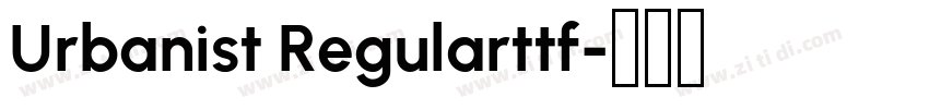 Urbanist Regularttf字体转换